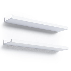 Boswillon 23.6-inch floating shelves with front lip protect items from slipping.