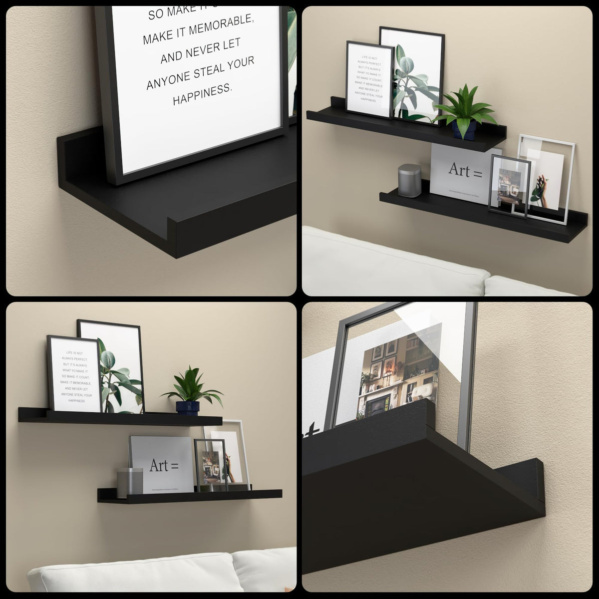 Easy installation of Boswillon shelves with included hardware and clear mounting instructions.