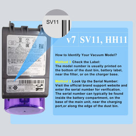 BOTKK Dyson V7 SV11 battery side view shows slim profile for storage