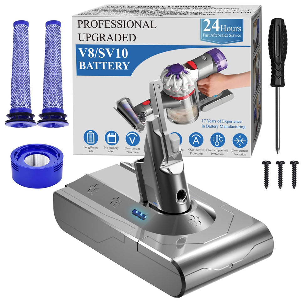 BOTKK Dyson V8 battery inside vacuum delivers stable power for extended cleaning