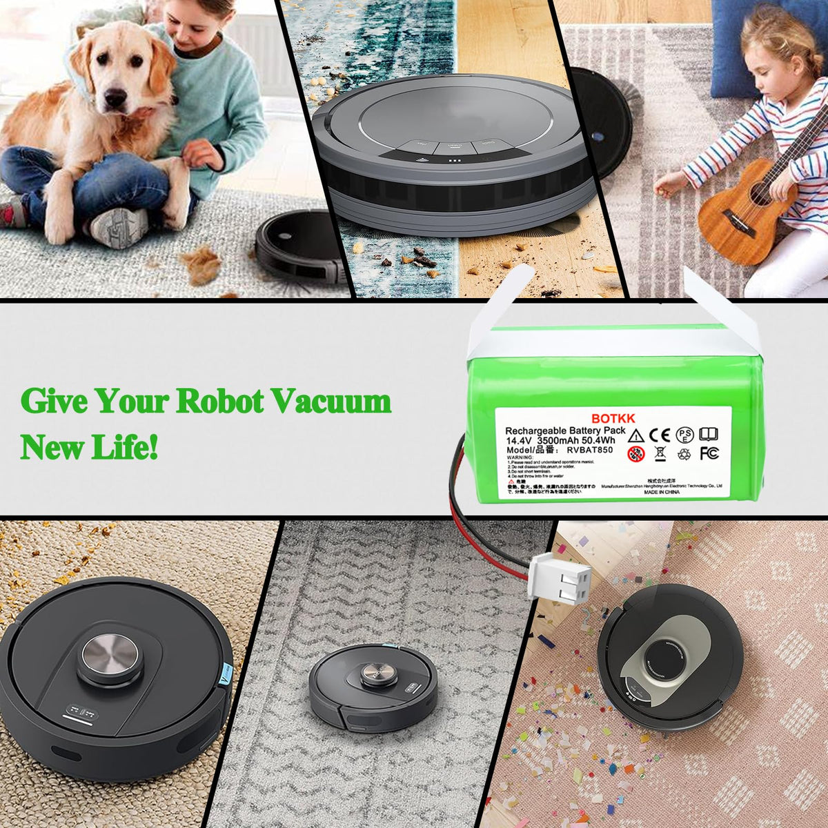 BOTKK RVBAT850 included accessories: screwdriver and brush in packaging