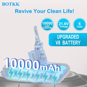 BOTKK SV10/SV25 compatible battery fits snugly for versatile cleaning