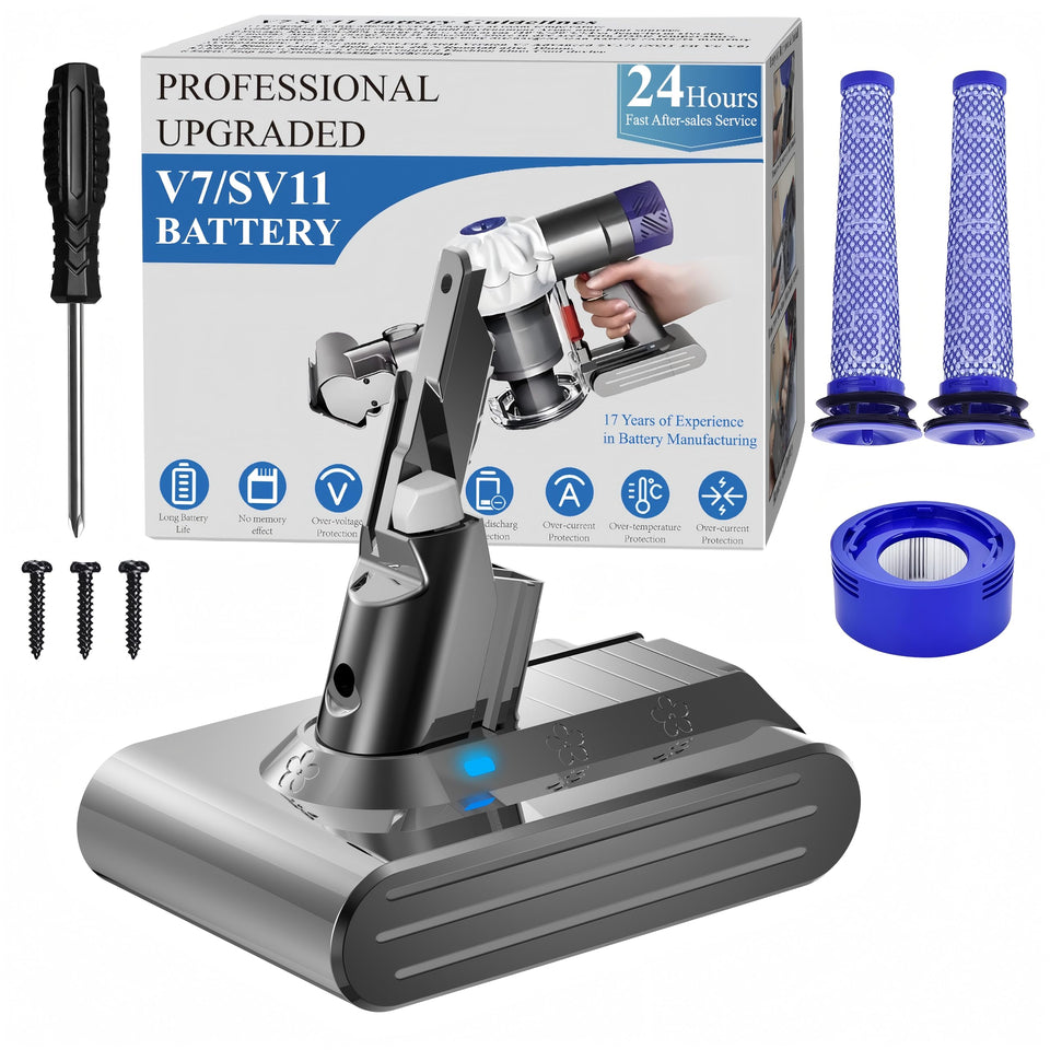 BOTKK V7 battery high-capacity for extended suction and reliable daily use