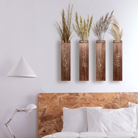 BOTOP pocket wooden vase display perfect for shelves or walls.