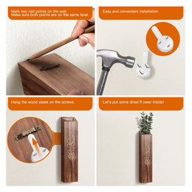 BOTOP wall planter with sawtooth hanger for easy hanging.