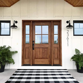 Bottalive buffalo plaid outdoor rug 3x5 provides durable outdoor use and welcoming curb appeal.