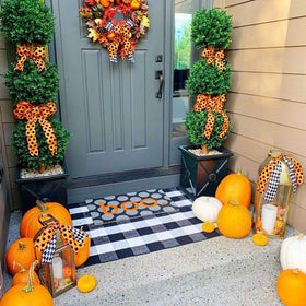 Bottalive washable cotton woven farmhouse mat is easy to care for and versatile around the home.
