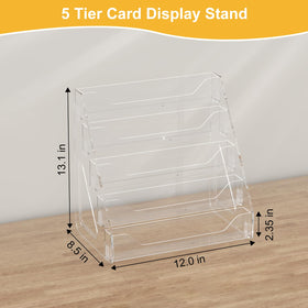 Botyboty 2-pack 5-tier display stand side view shows compact footprint for desks and tables.