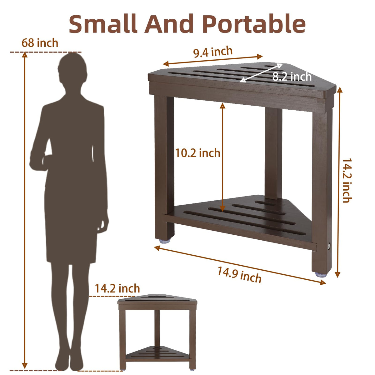 Boulphia walnut finish stool showcasing premium acacia wood grain and finish