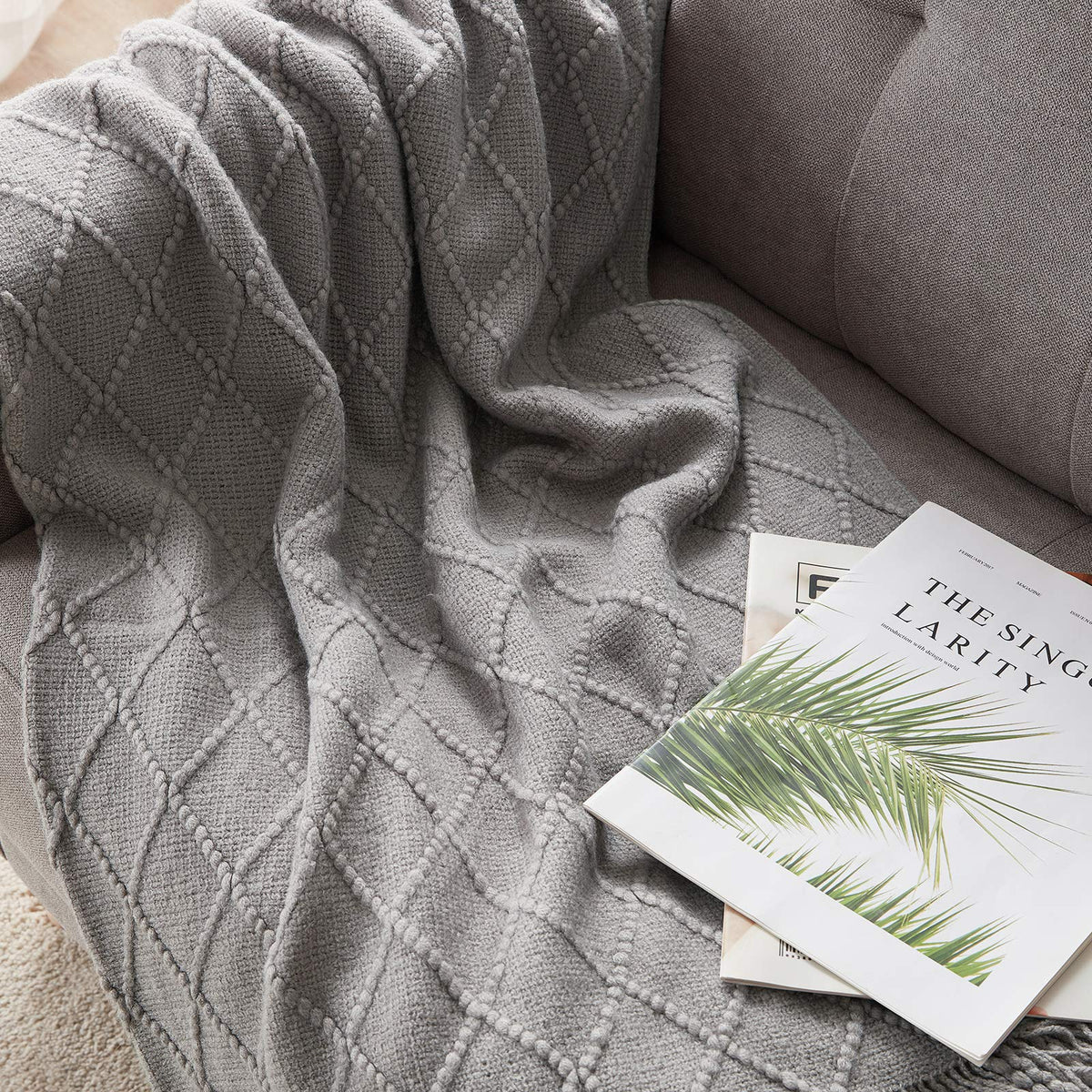 bourina light grey throw ideal for couch snuggling and movie nights
