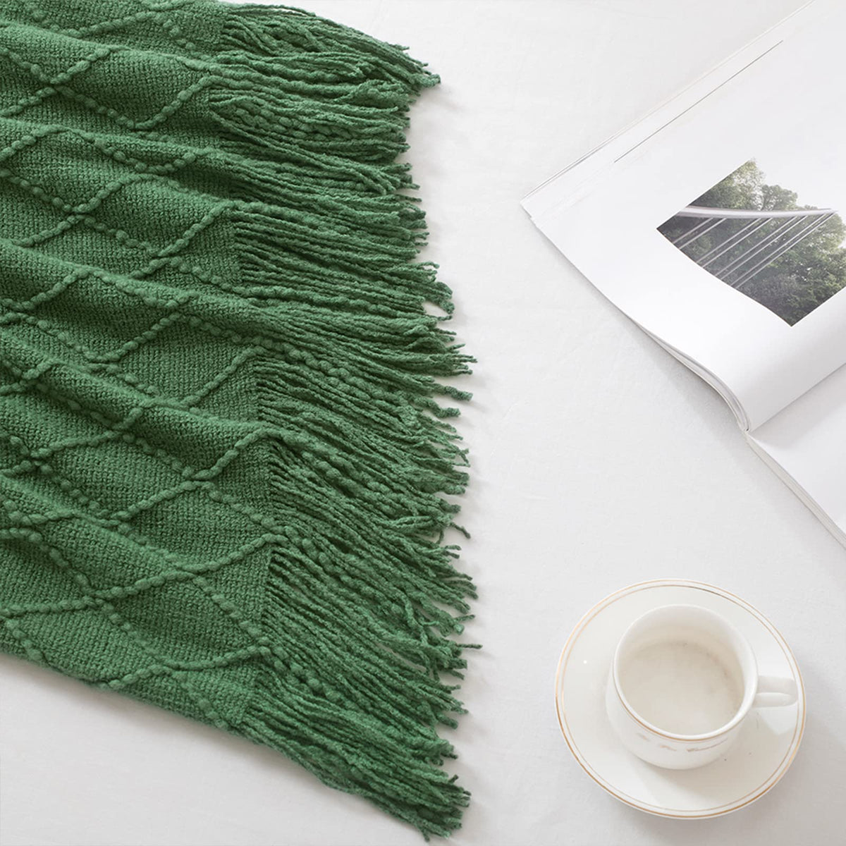 BOURINA decorative sofa throw enhances cozy ambiance during movie nights.