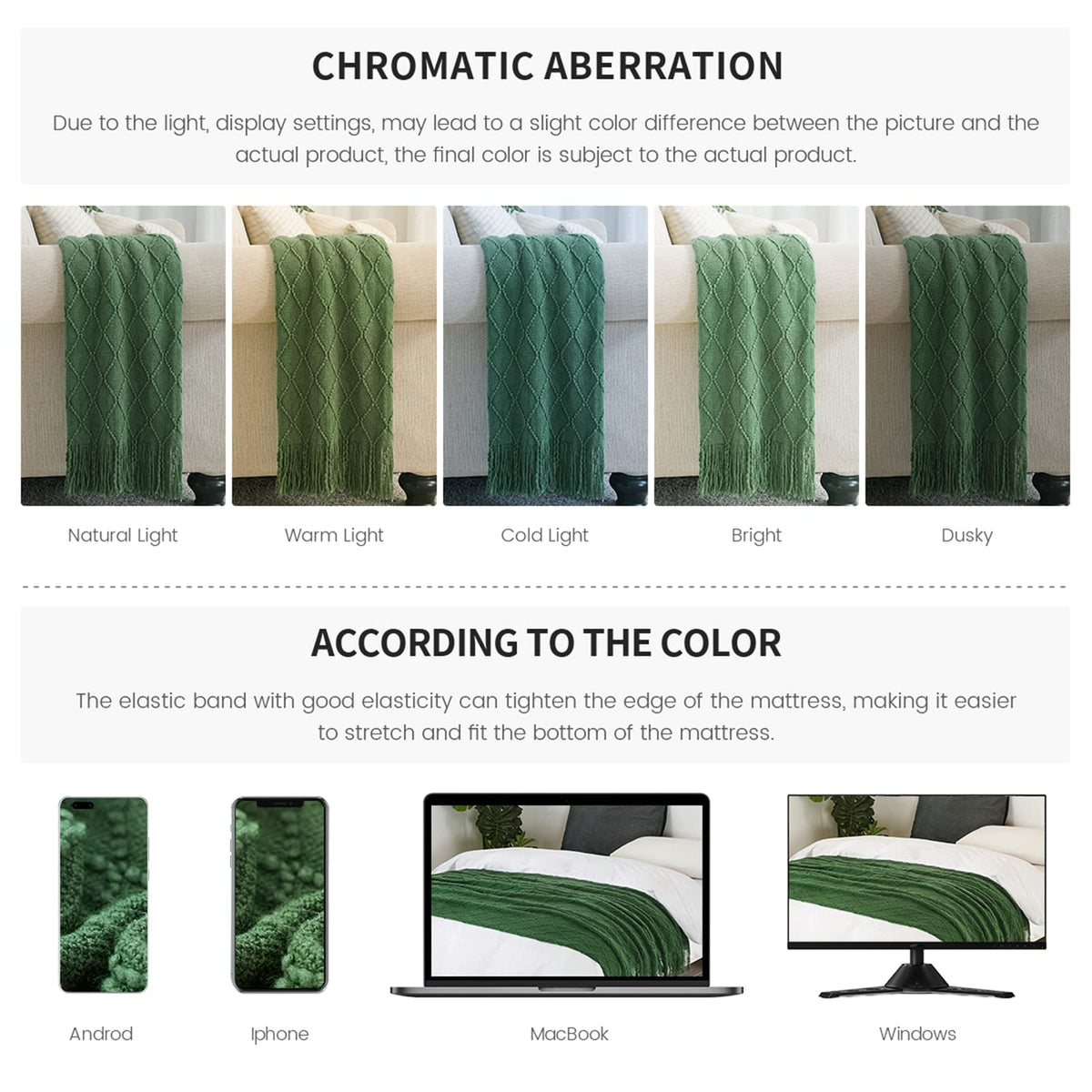 BOURINA machine-washable care blanket keeps decor looking fresh.