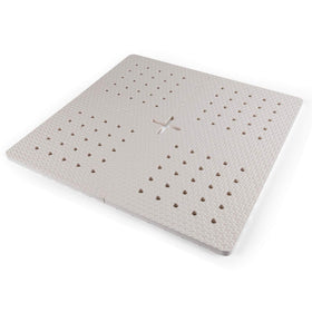 BOWERBIRD Original anti-fatigue shower mat close-up shows extra-soft foam for foot comfort.