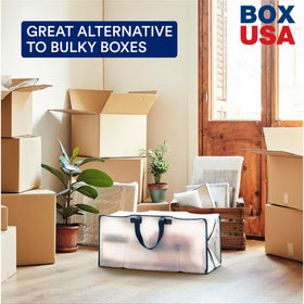 BOX USA collapsible storage bags fold flat to save space when not in use.
