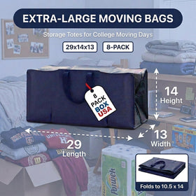 BOX USA extra-large blue storage bags built in 600D nylon for durable protection.