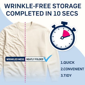 BoxLegend shirt folder board works with T-shirts, sweaters, and more