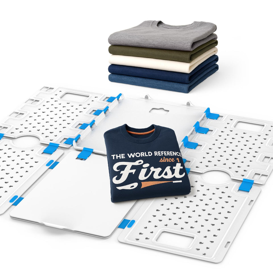 BoxLegend enlarged shirt folder board helps fold large garments neatly.