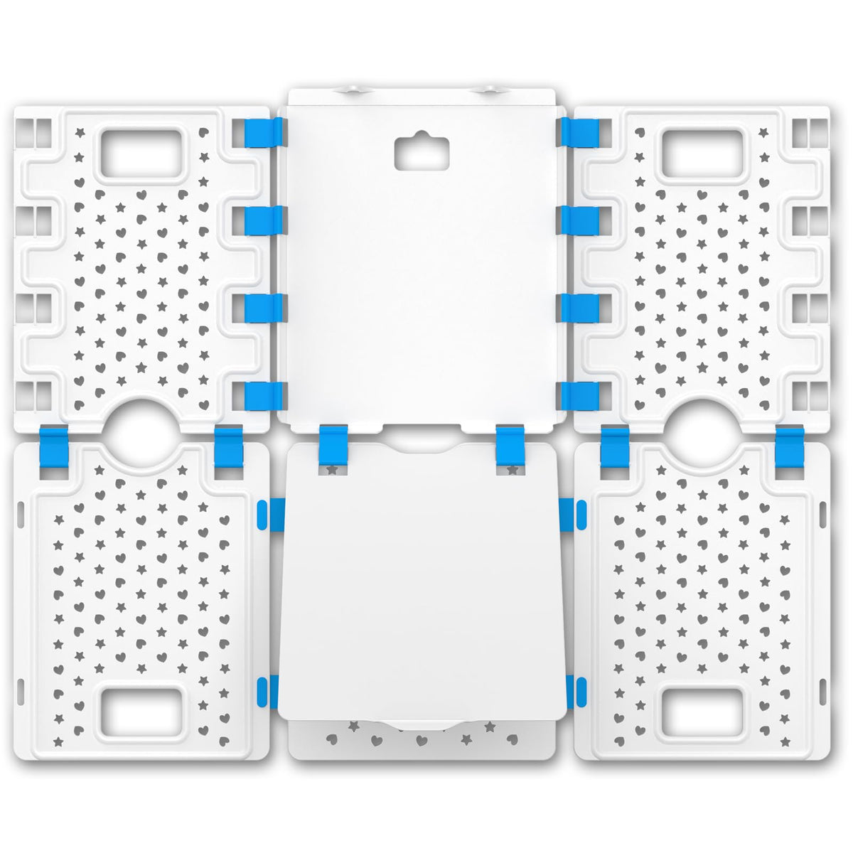 BoxLegend V4 folding board front view showing enlarged surface for uniform folds