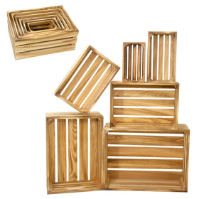 BOY MCOWBOY nesting crates save space while offering rustic charm for any room.