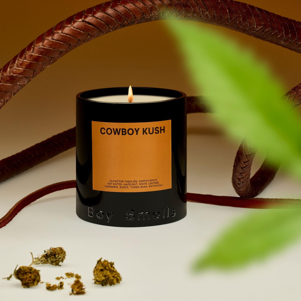 Boy Smells Cowboy Kush embossed details add a refined gift-ready touch