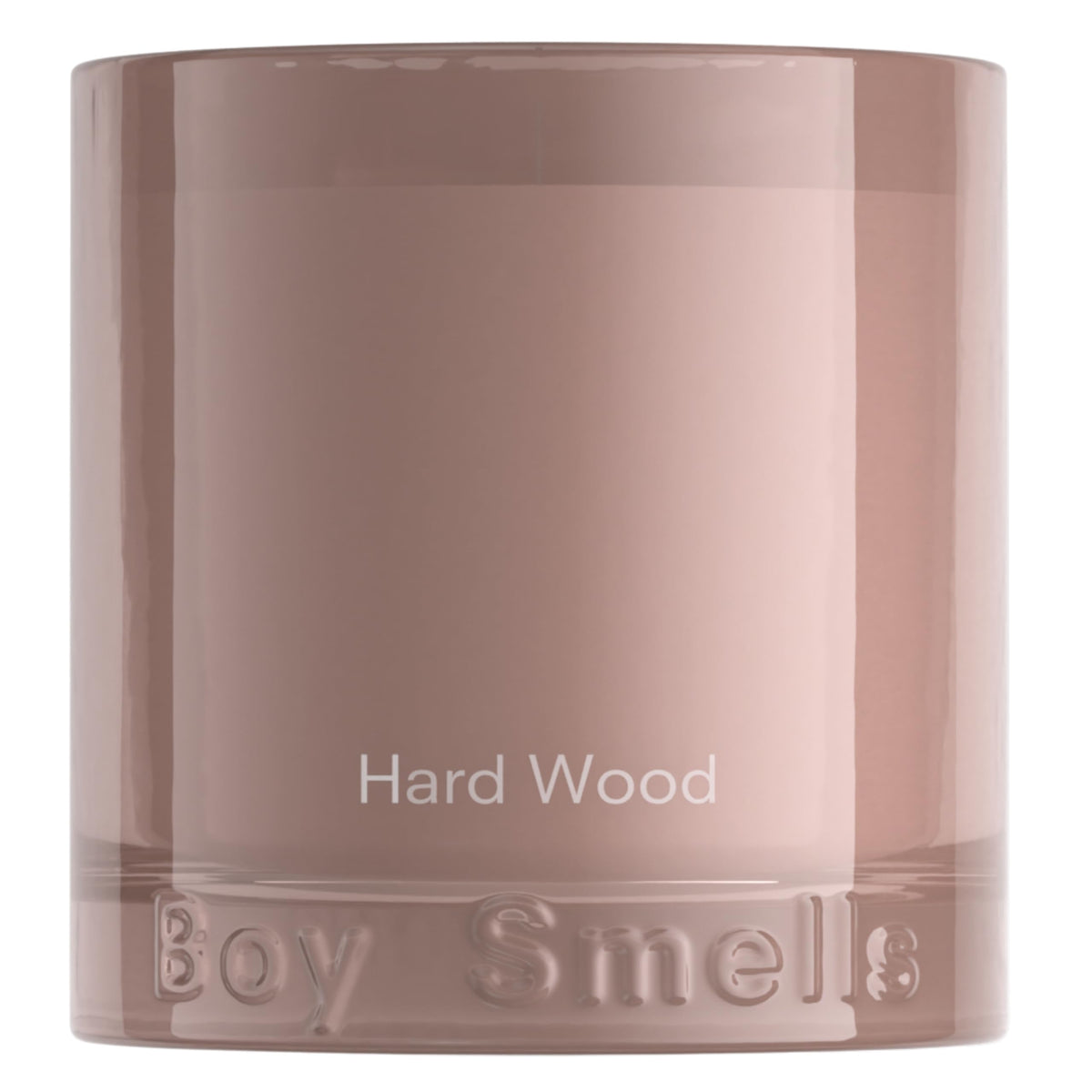 Boy Smells Hard Wood Leather candle close-up wick for an even burn