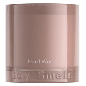Boy Smells Hard Wood Leather candle close-up wick for an even burn