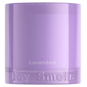 Boy Smells Lavender Candle in glass tumbler for a refined, calming living space.