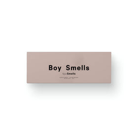 Boy Smells Sauna Wood votive candle delivers earthy warmth with clary sage and palo santo