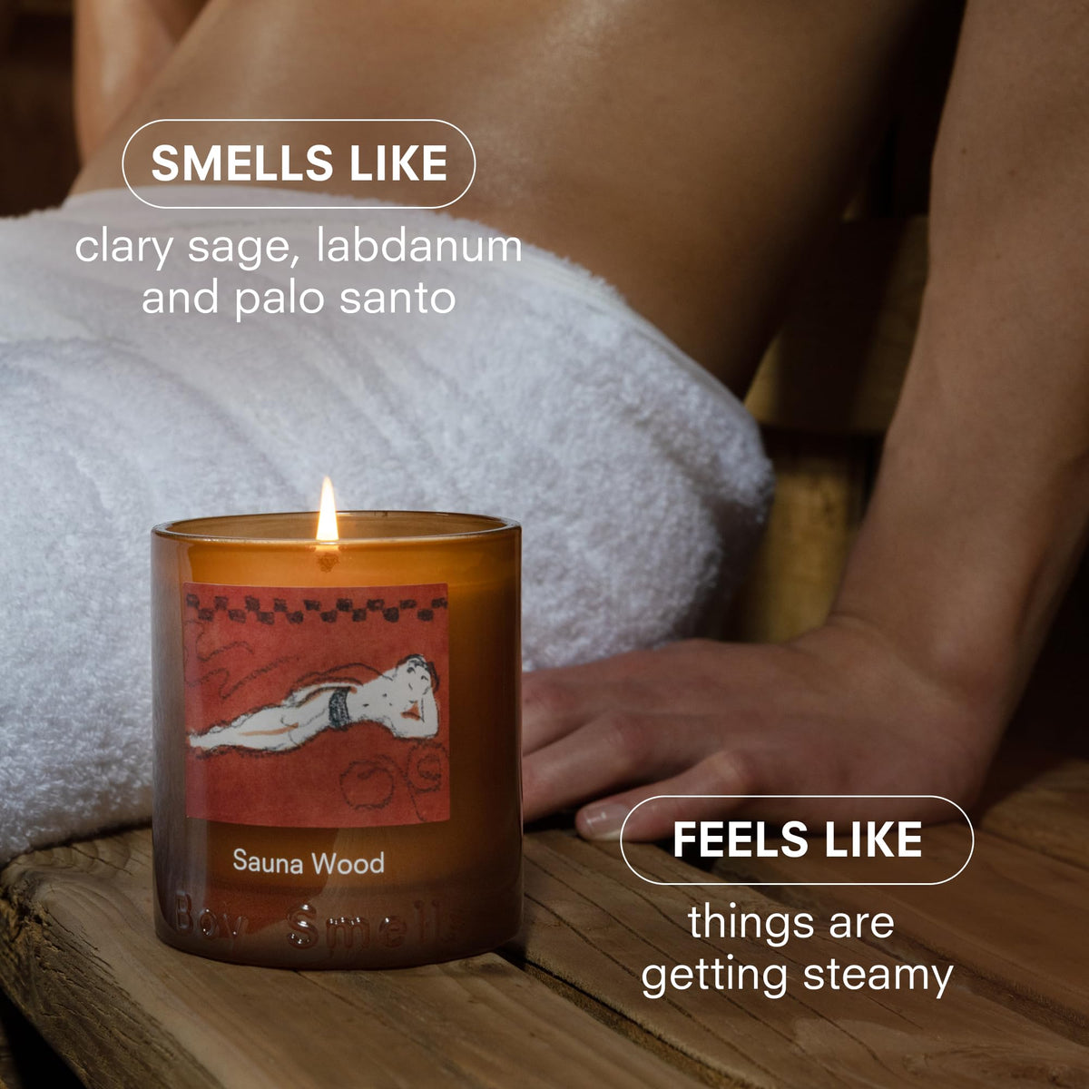 Boy Smells Trio pack back view highlights compact 2.8 oz candles for versatile rotation