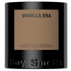 Boy Smells Vanilla Era candle jar with matte gradient finish for cozy ambiance.