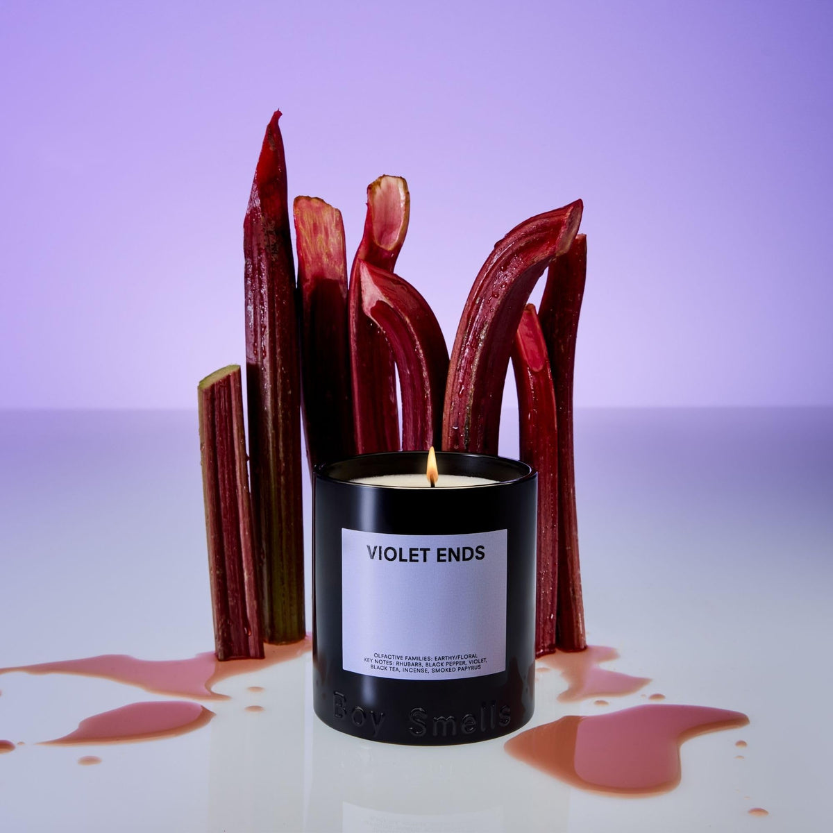 Boy Smells Violet Ends in room offers calming, long lasting mood.