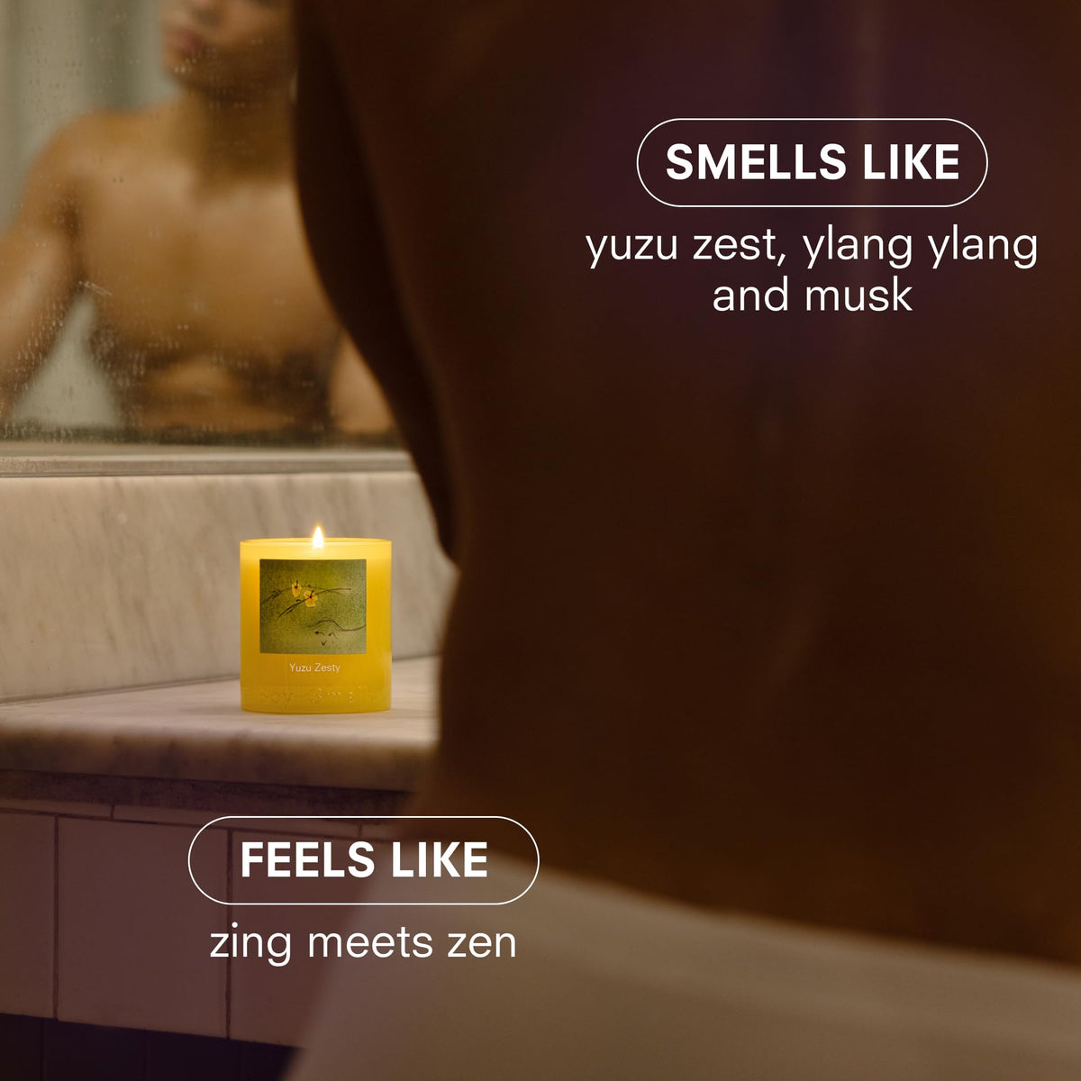 Boy Smells Yuzu Zesty votive candle offers bright citrus lift with yuzu zest and musk