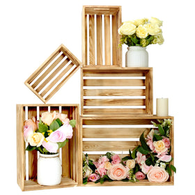 BOY MCOWBOY decorative wood crates in varying sizes for versatile display and organized storage.