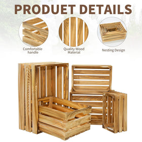 BOY MCOWBOY rustic wood crates at a wedding setting for vintage-inspired decor.