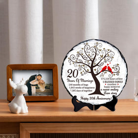 Bozspacer China Anniversary Slate Plate gift-ready packaging, simplifies gifting.