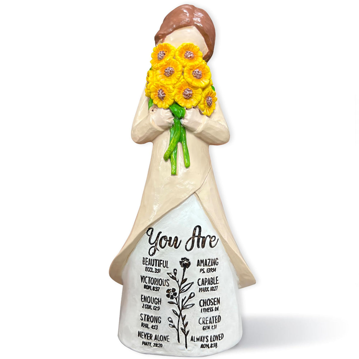 Bozspacer Christian figurine complements desk, shelf, or altar display with peaceful symbolism.