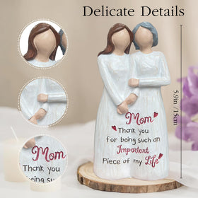 Bozspacer faceless design mom and daughter statue for decor