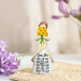 Bozspacer spiritual statue decor for home or church spaces with Bible verse details.