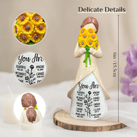 Bozspacer hand-painted resin figure doubles as a gentle reminder of faith.