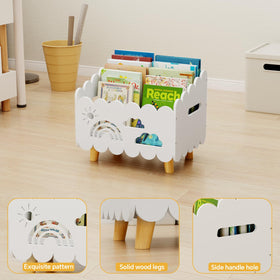 BPMFDTNL Wood Kids Bookshelf with carry handles for easy room-to-room movement.