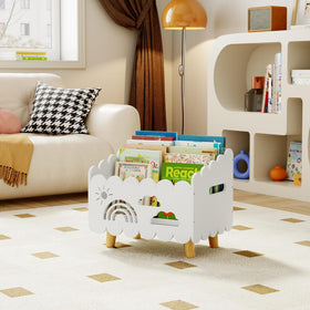 BPMFDTNL Wood Kids Bookshelf classroom-nursery setup demonstrates versatile storage and organization.
