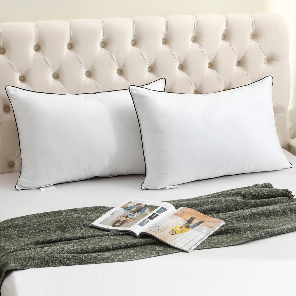 BPC pillow inner three-chamber fill balances support and softness.