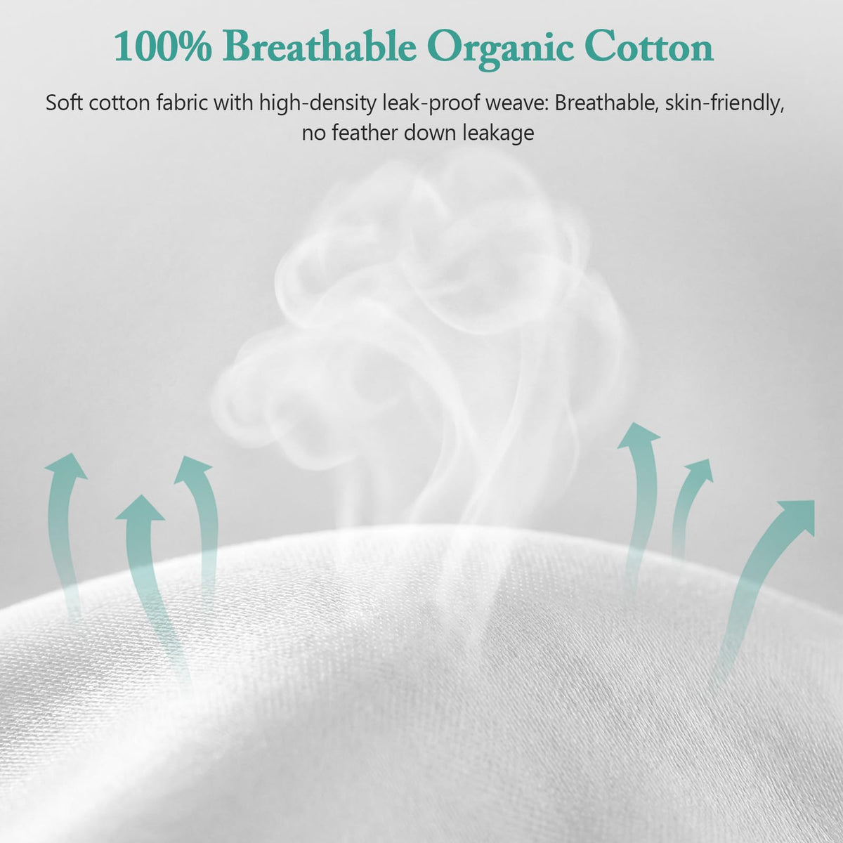 BPC pillow insert with easy-care design for long-lasting fluff.