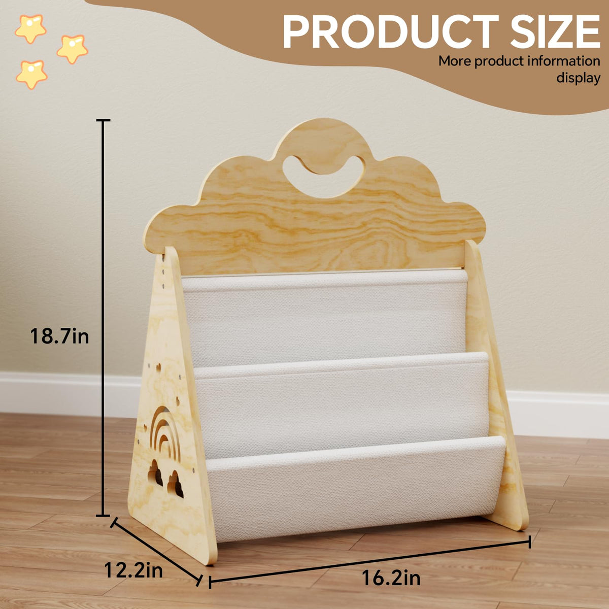 BPMFDTNL Montessori-inspired design promotes independent book browsing for kids.