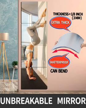 BQRIS acrylic mirror close-up highlighting shatterproof clarity and durable coating
