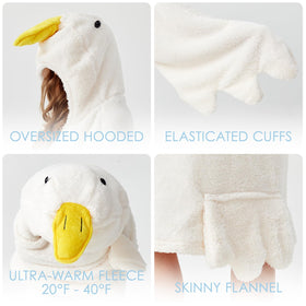 BRAFFWNE wearable blanket hoodie extended size suitable for taller users