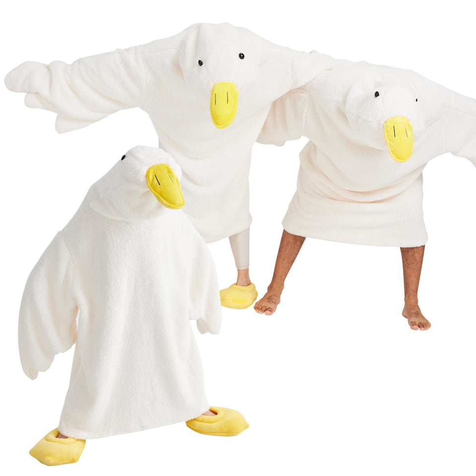 BRAFFWNE wearable blanket hoodie front view for warm, unrestricted lounging