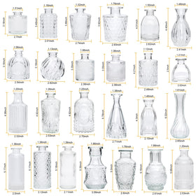 Brajttt bulk clear bud vases ideal for versatile table décor.