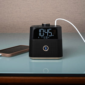 Brandstand CubieBlue USB charging ports keep devices ready during the day.