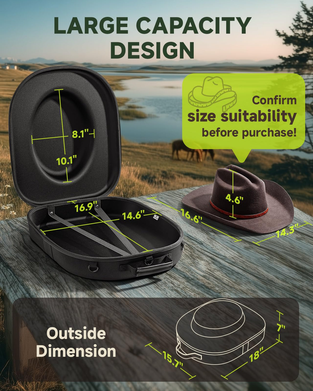 BRANTMAKER hat box with YKK zipper for smooth access.